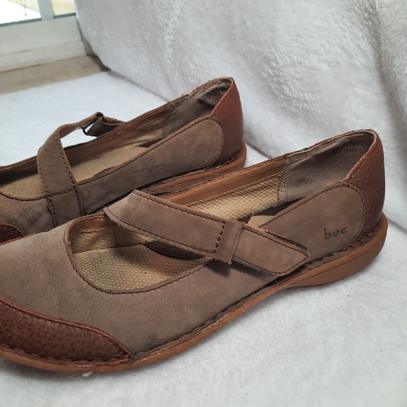BOC Brown Leather Mary Jane Shoes Size 8 - Picture 13 of 14